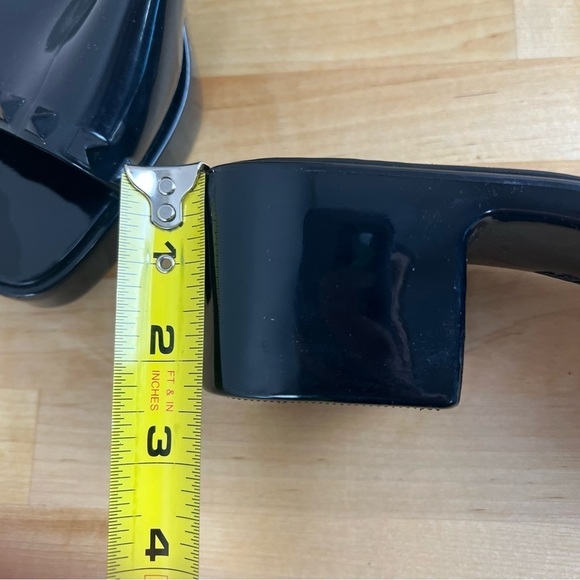 Madden Girl Paccer Chunky Y2K Black Studded Jelly Slide Sandals Women's Size 9 - Picture 12 of 12